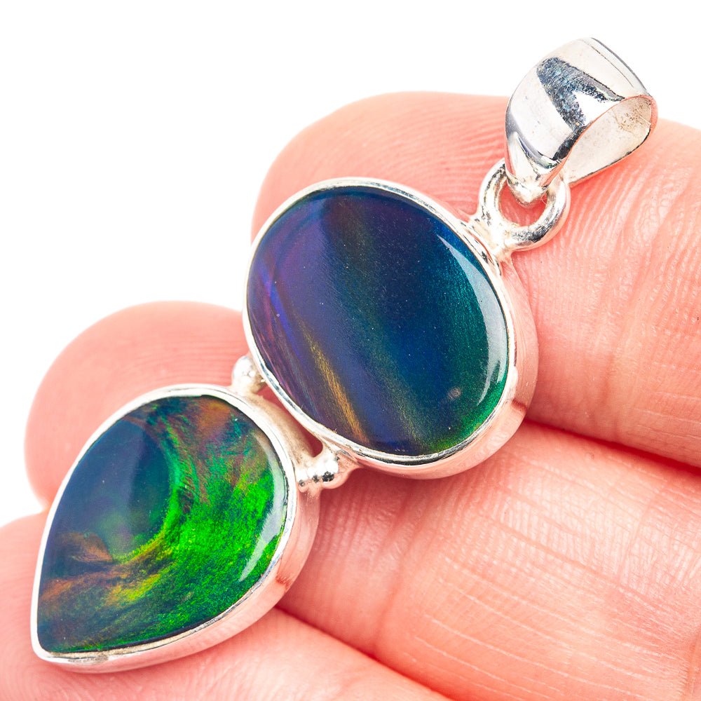 Aura Opal Pendant 1 5/8" (925 Sterling Silver) P39253