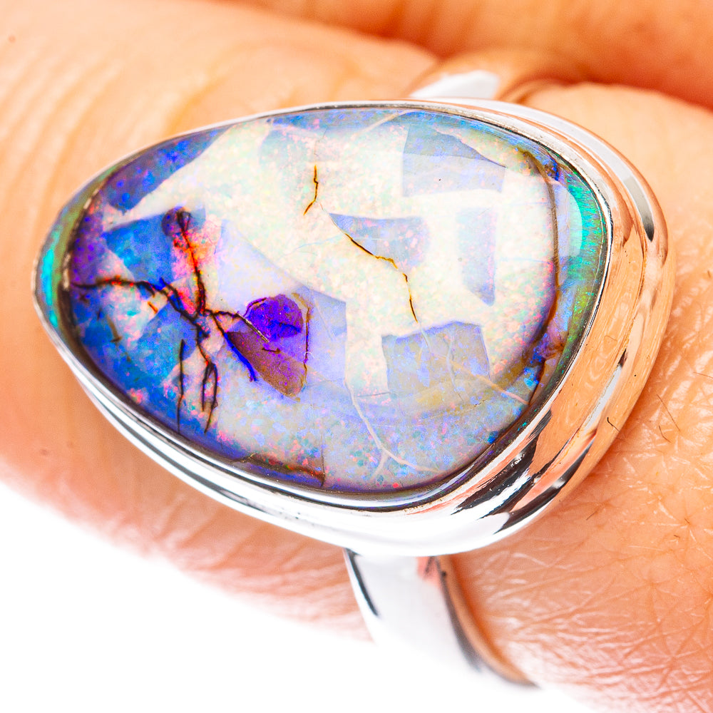 Rare Sterling Opal Ring Size 8.25 (925 Sterling Silver) R3086
