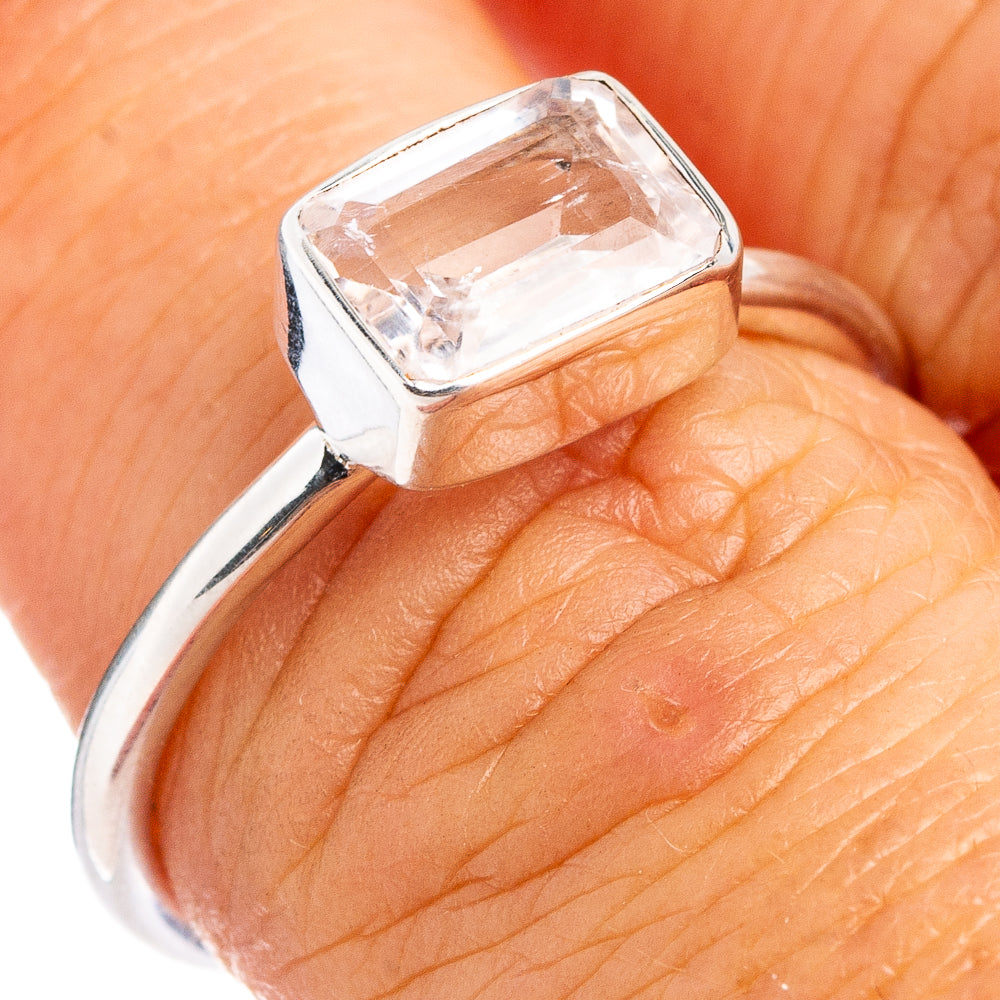 Rare Morganite Ring Size 6.75 (.925 Sterling Silver)