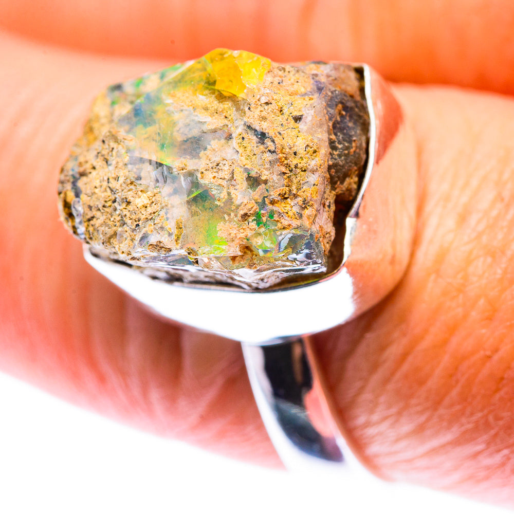 Raw Ethiopian Opal Ring Size 8.5 (925 Sterling Silver) RING140136