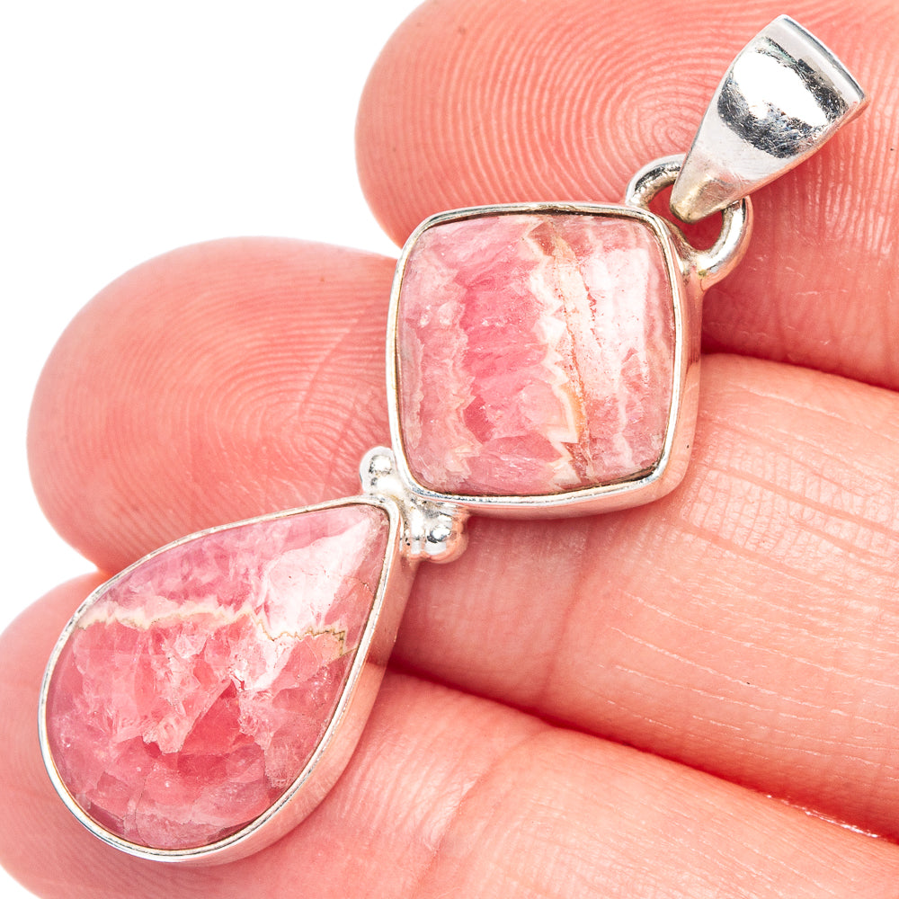 Rhodochrosite Pendant 1 1/2" (925 Sterling Silver) P40221