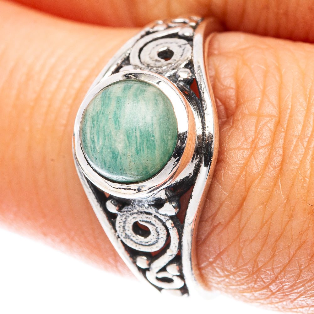 Amazonite 925 Sterling Silver Ring Size 7.75 (925 Sterling Silver) R5362