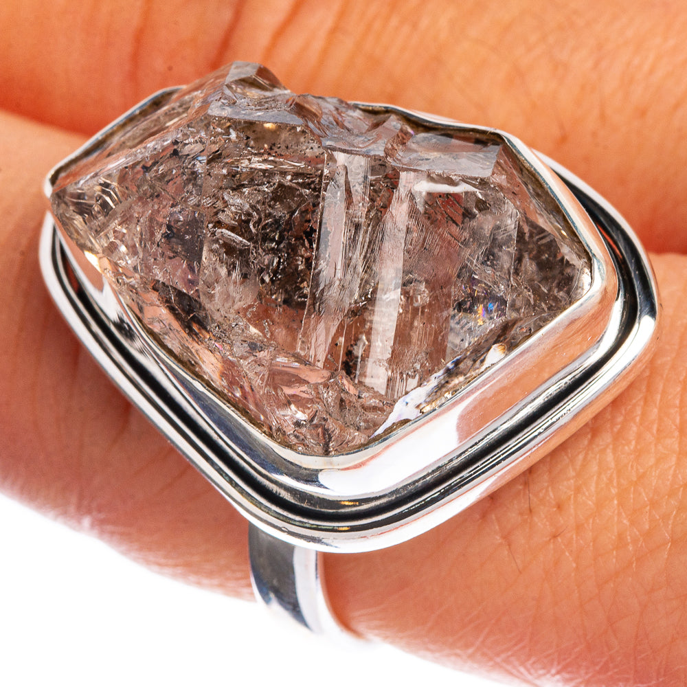Large Herkimer Diamond Ring Size 10 (925 Sterling Silver) R144367