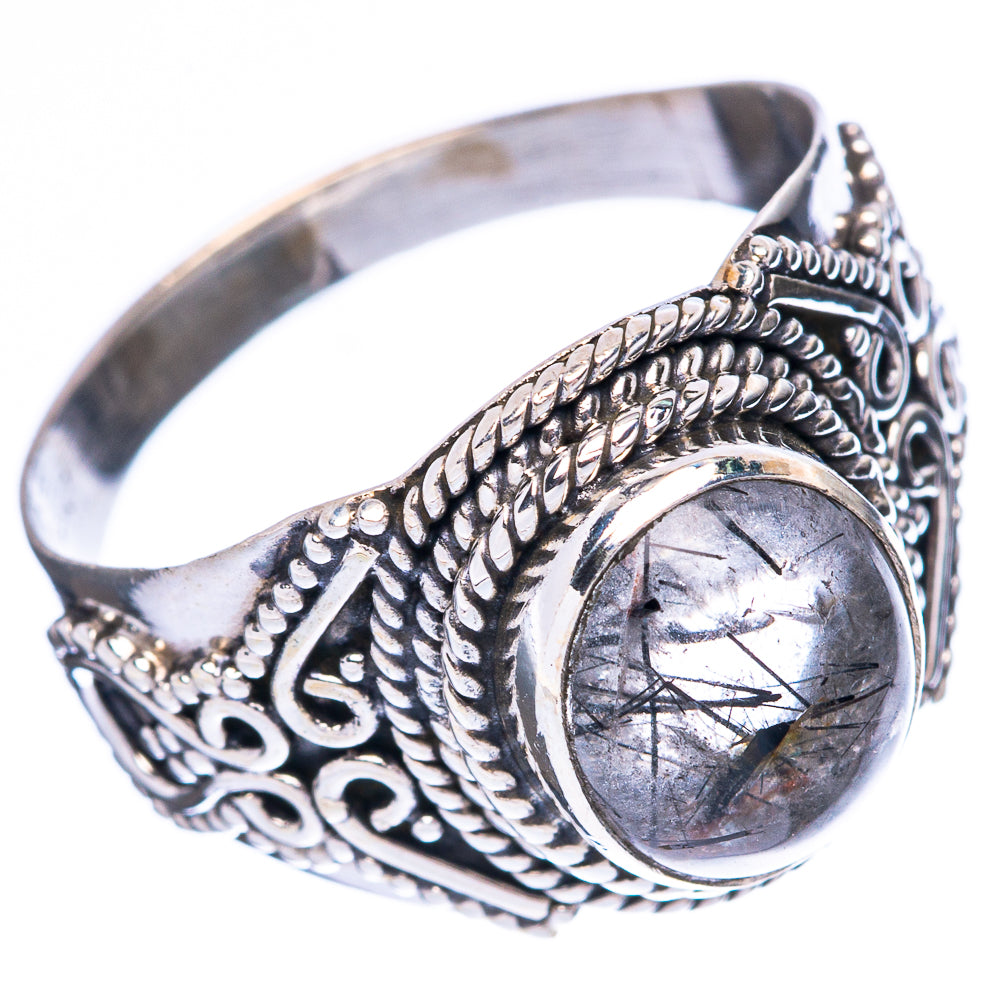 Tourmalinated Quartz Ring Size 8.75 (925 Sterling Silver) R3968