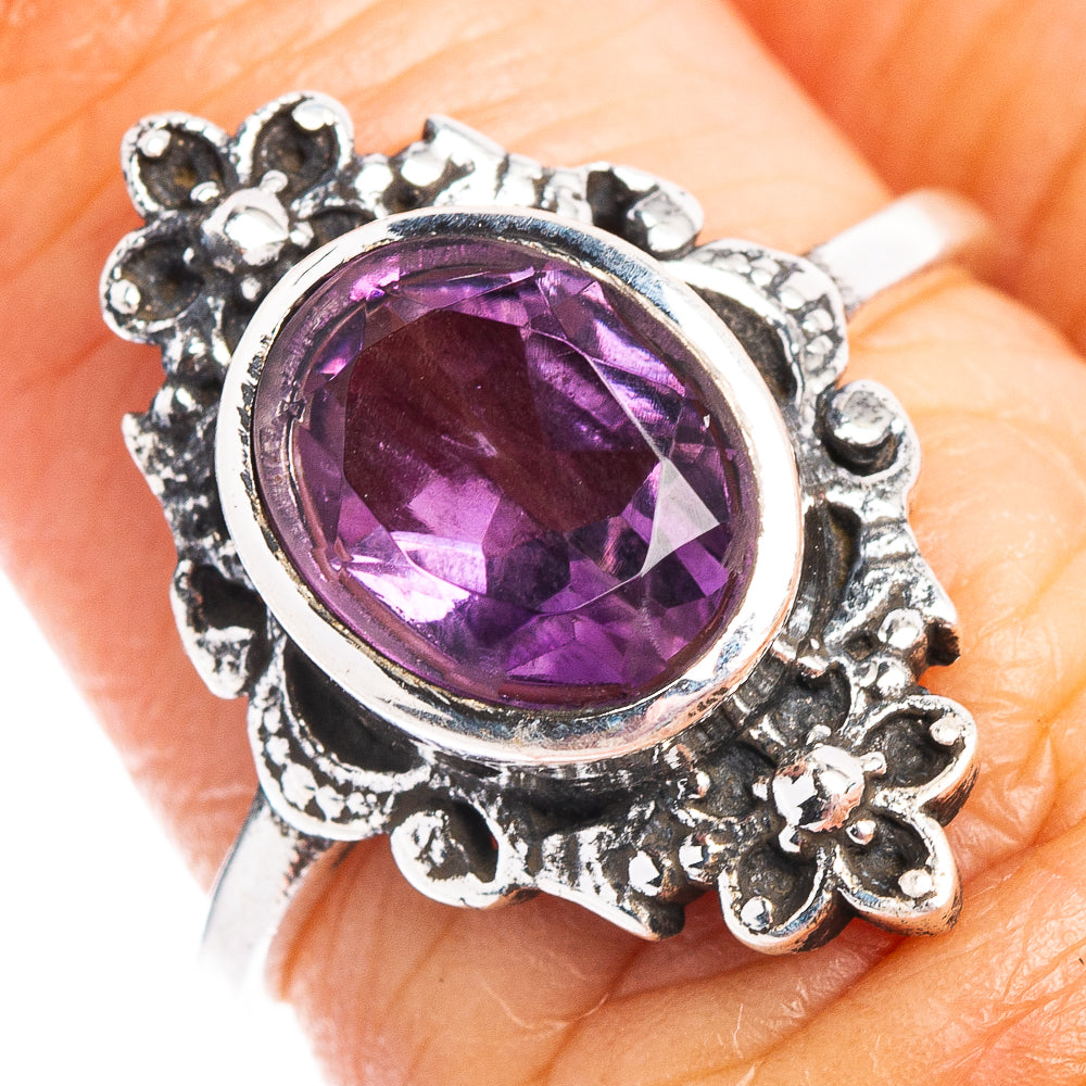 Amethyst Dainty Ring Size 6 (.925 Sterling Silver)