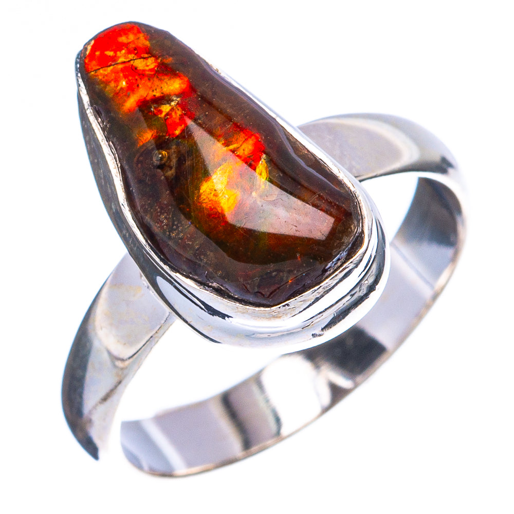 Rare Ammolite Ring Size 5.75 (925 Sterling Silver) R4963