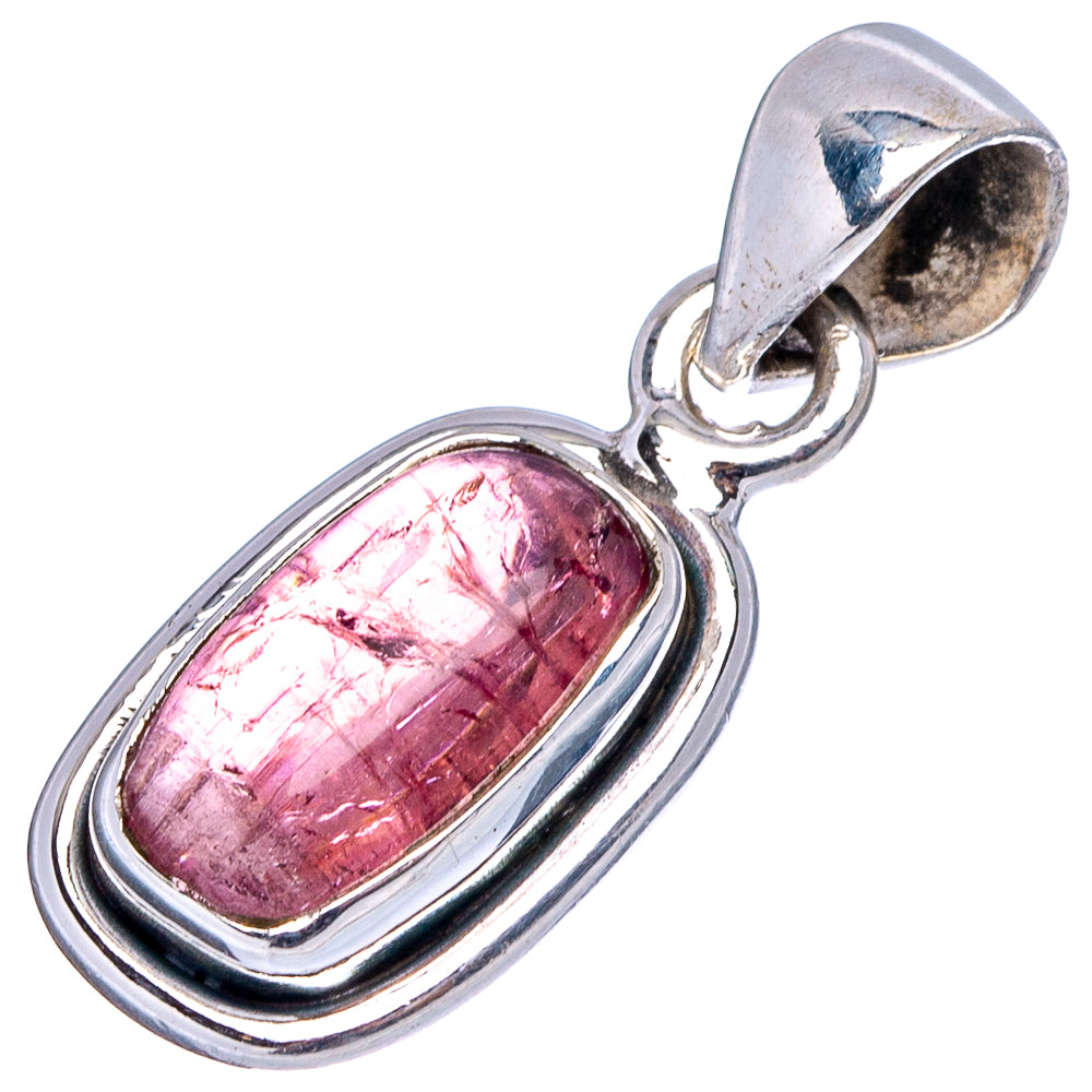 Rare Pink Tourmaline Pendant 1" (.925 Sterling Silver)