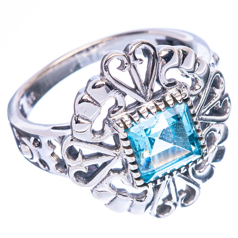 Blue Topaz Ring Size 9 (925 Sterling Silver) R2466