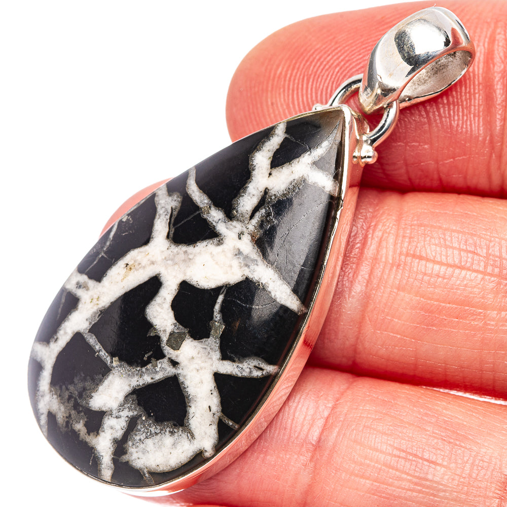 Septarian Gronate Pendant 1 3/4" (.925 Sterling Silver)