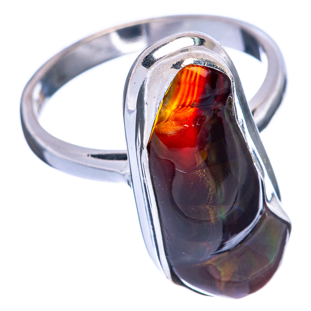 Rare Mexican Fire Agate Ring Size 7 (925 Sterling Silver) R145591