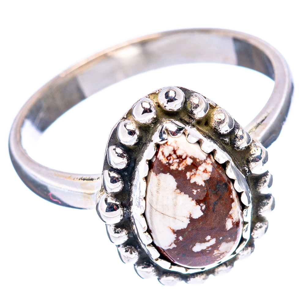 Wild Horse Jasper Native Style Ring Size 7.75 (.925 Sterling Silver)