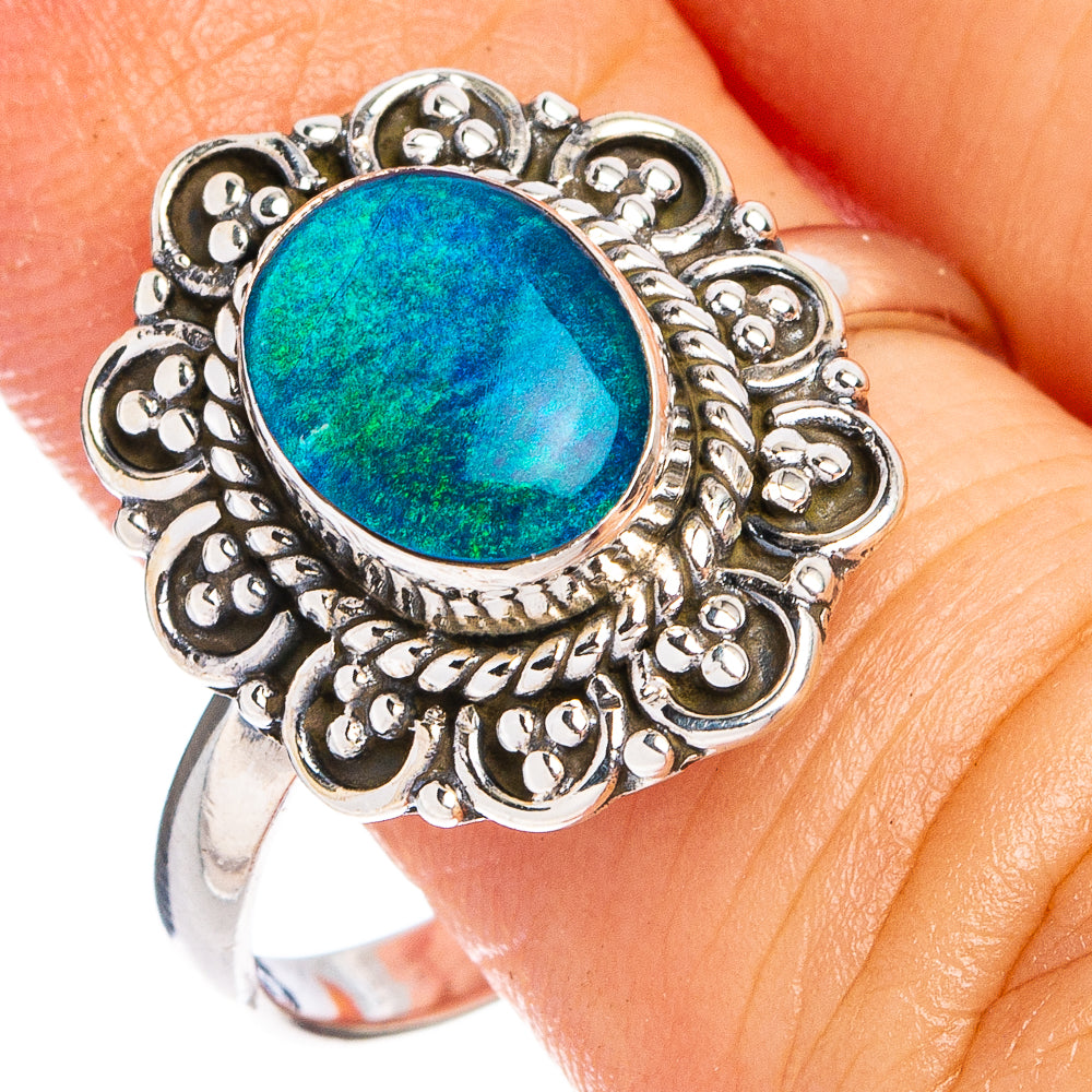 Rare Triplet Opal Ring Size 8.75 (.925 Sterling Silver)