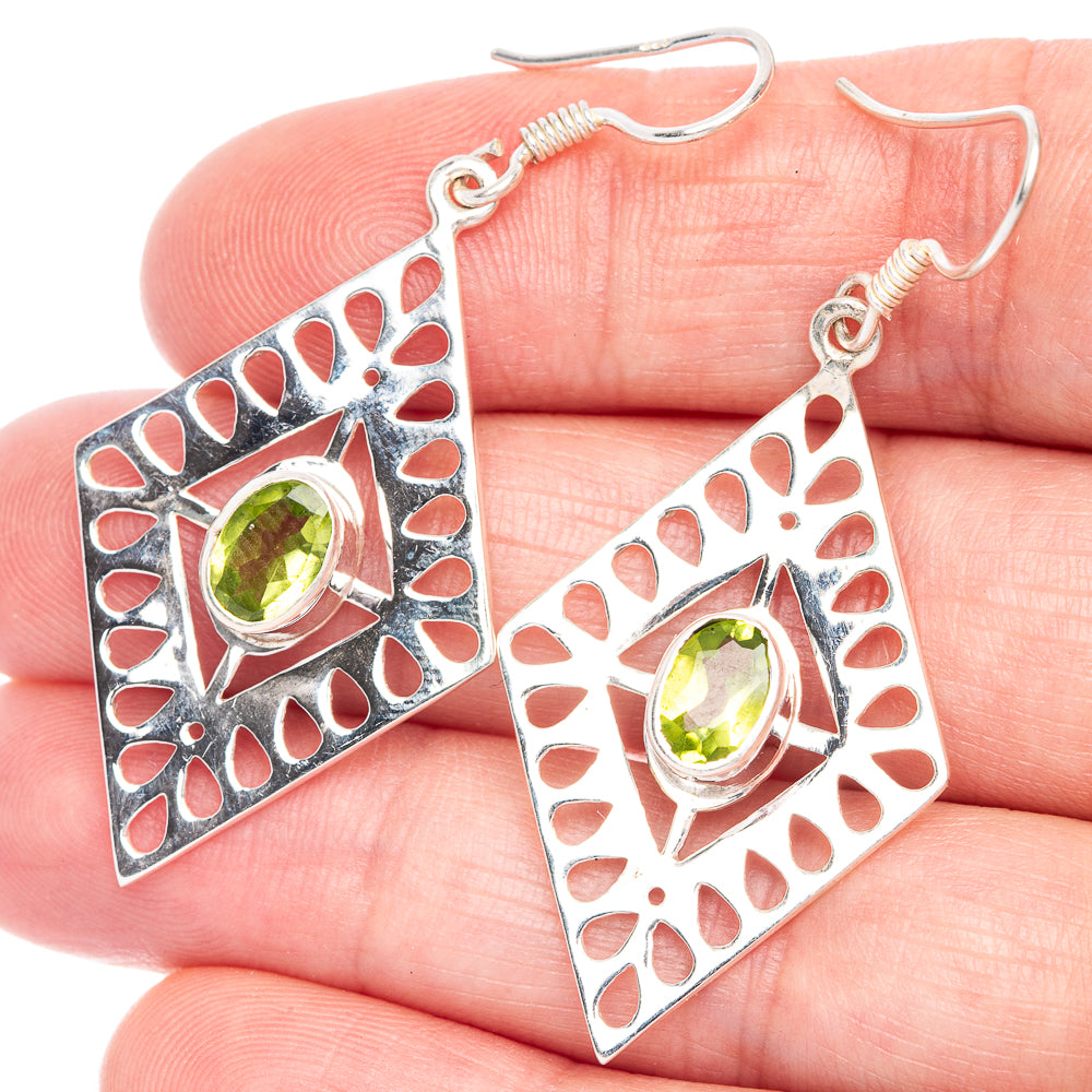 Peridot Earrings 2" (925 Sterling Silver) E433499