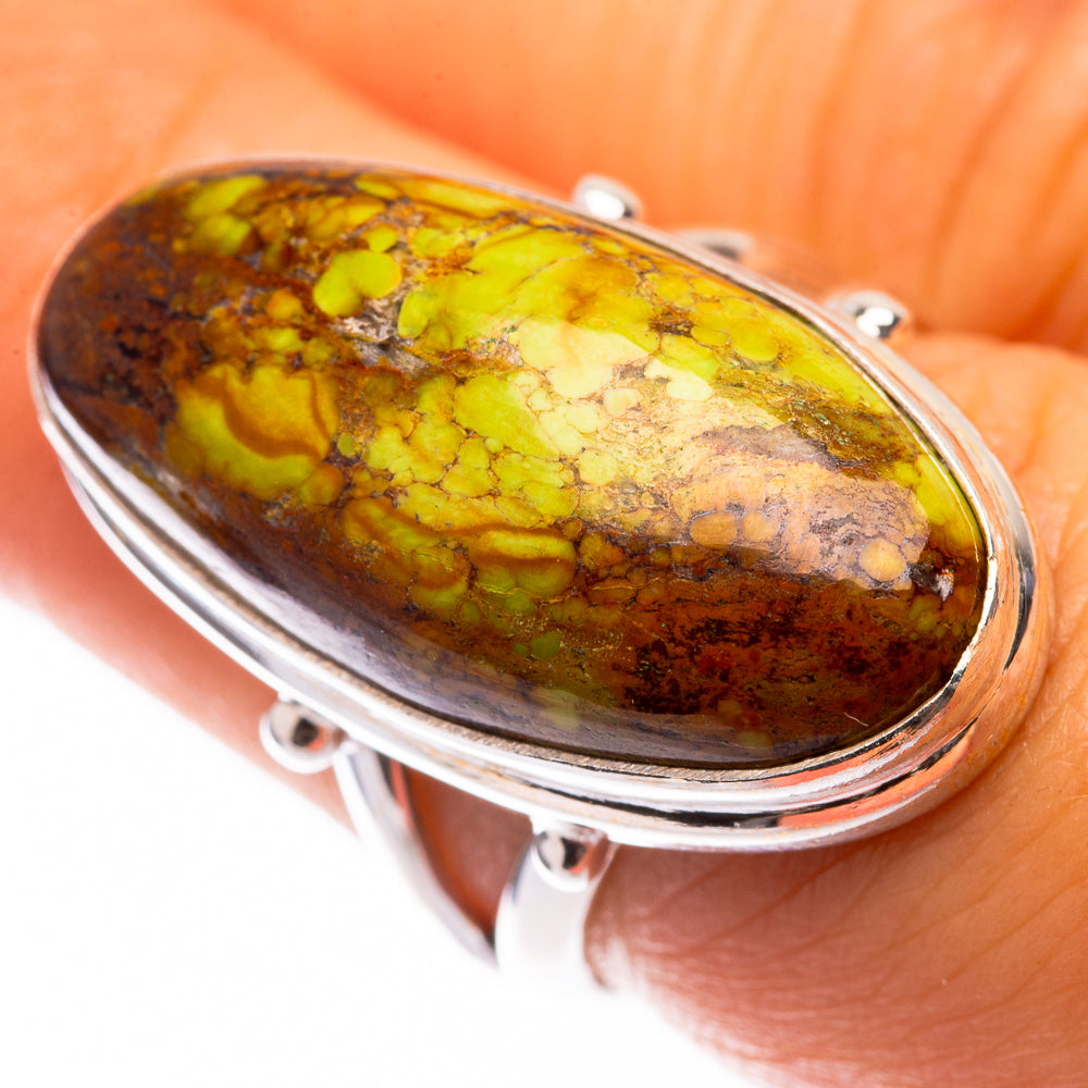 Gaspeite Ring Size 6.5 (925 Sterling Silver) R141133