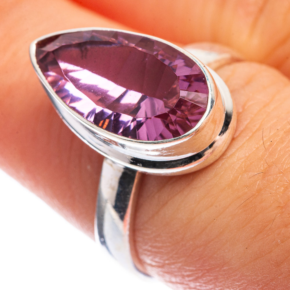 Faceted Color Change Alexandrite (Lab.) Ring Size 7 (925 Sterling Silver) RING143306