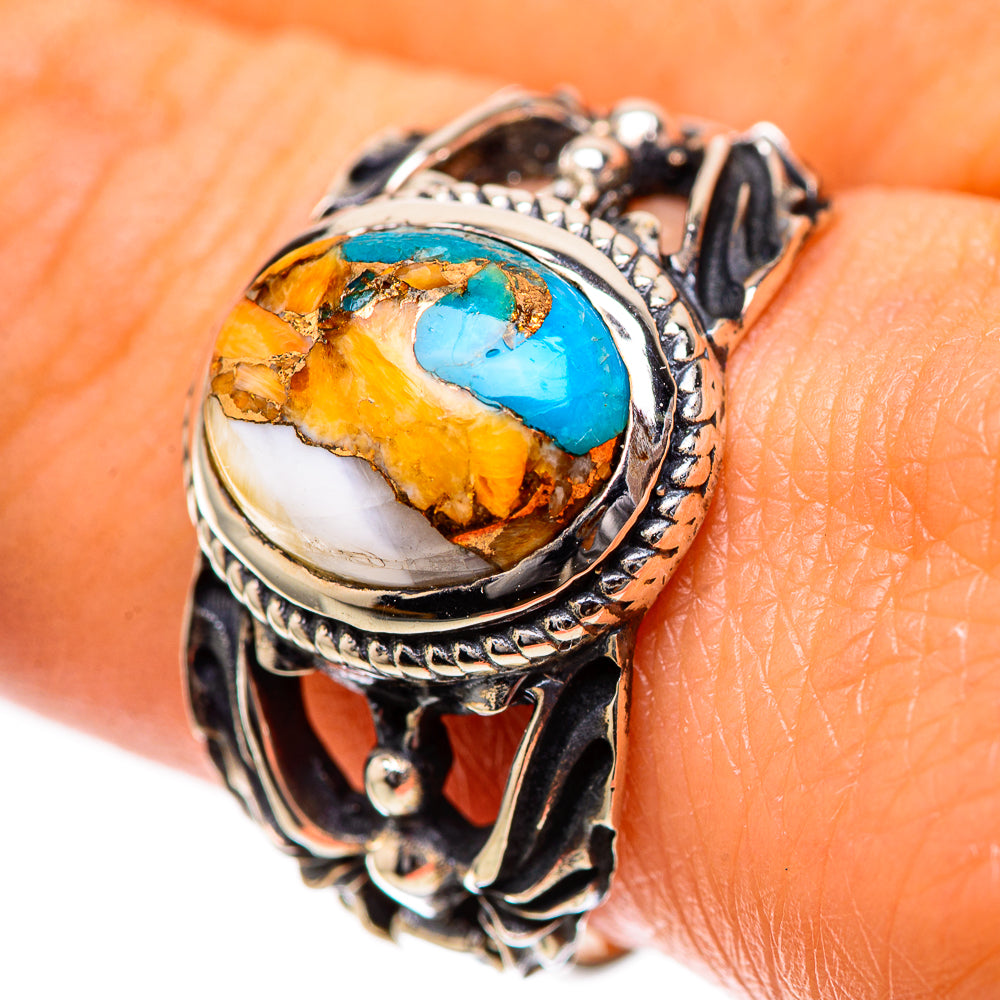 Spiny Oyster Turquoise Ring Size 9.25 (925 Sterling Silver) RING139190