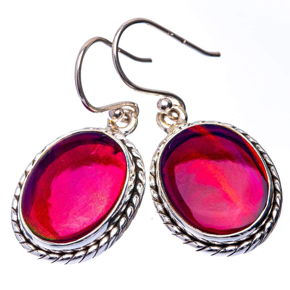 Aura Opal Earrings 1 3/8" (925 Sterling Silver) E432310