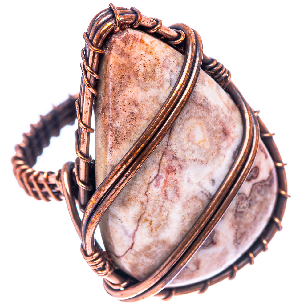 Rosetta Jasper Ring Size 7.5 (Oxidized Copper)