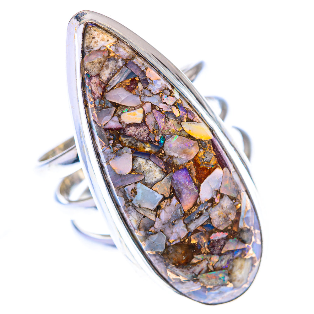 Large Brecciated Ethiopian Opal 925 Sterling Silver Ring Size 7.75 (925 Sterling Silver) RING140429
