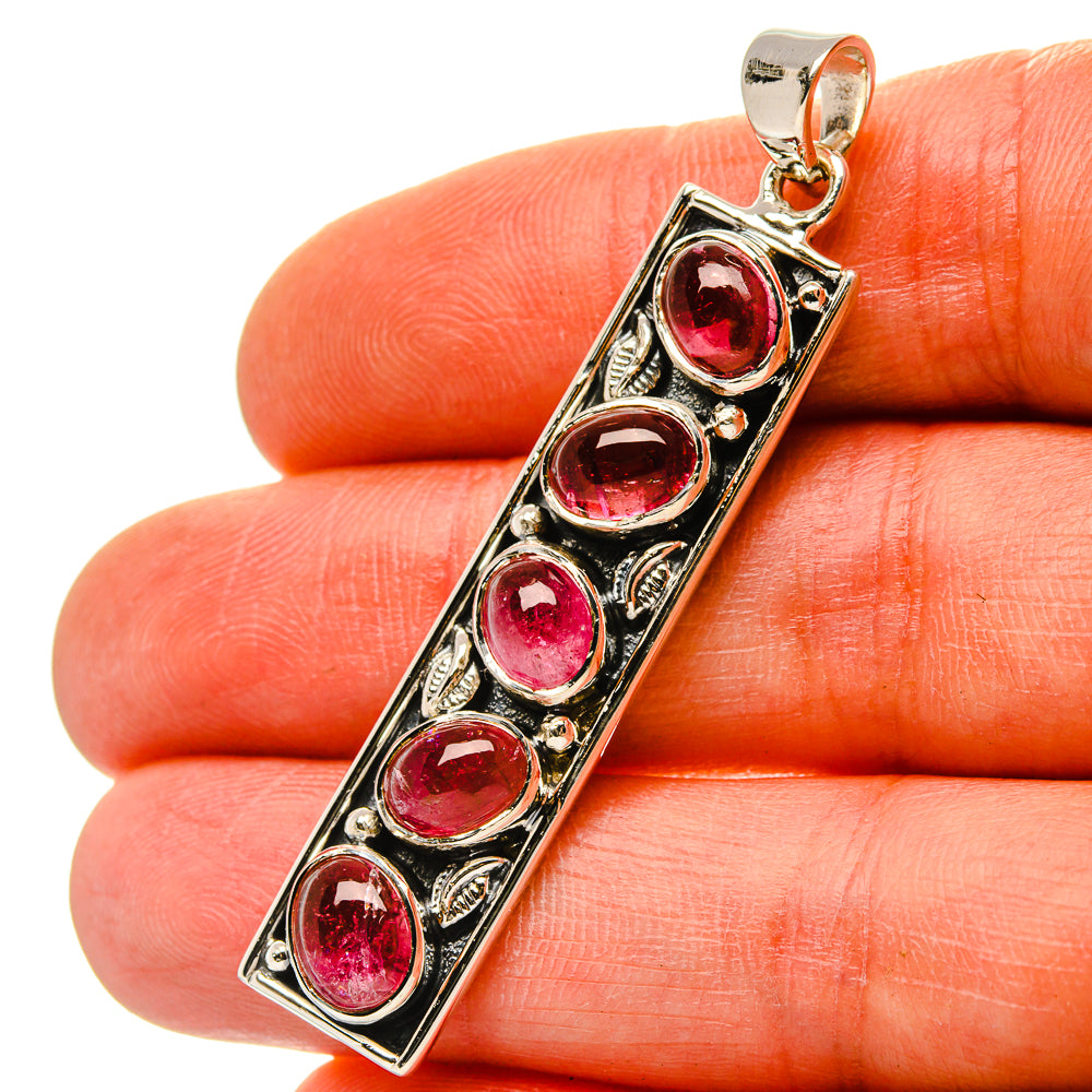 Signature Pink Tourmaline Pendant 2 1/8" (925 Sterling Silver) PD37859