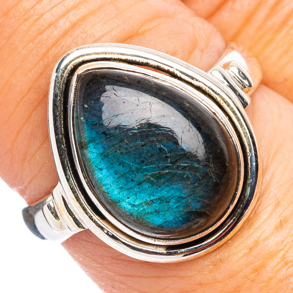 Labradorite Ring Size 7.75 (.925 Sterling Silver)