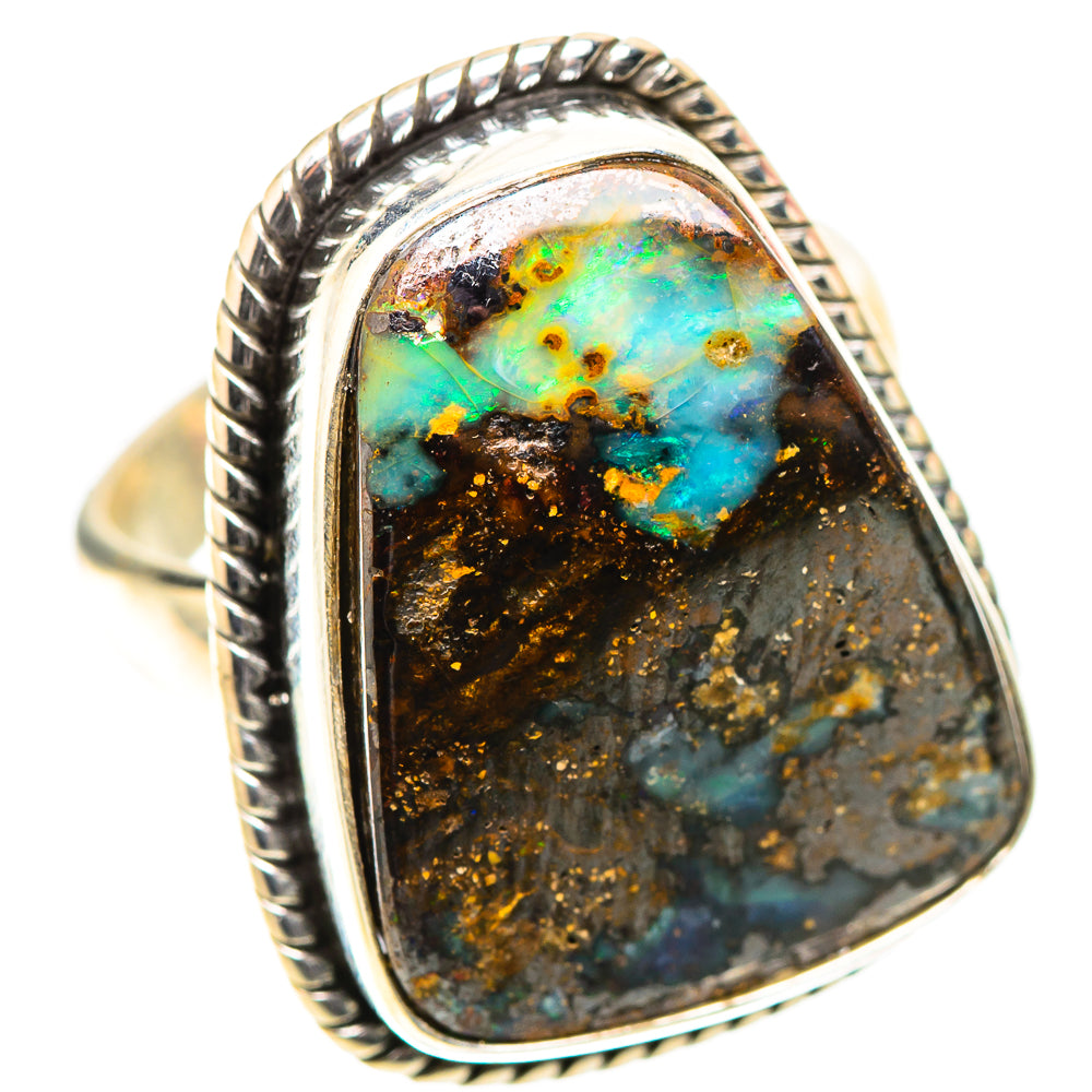 Australian Boulder OpalRing Size 7.25 (925 Sterling Silver) RING138447