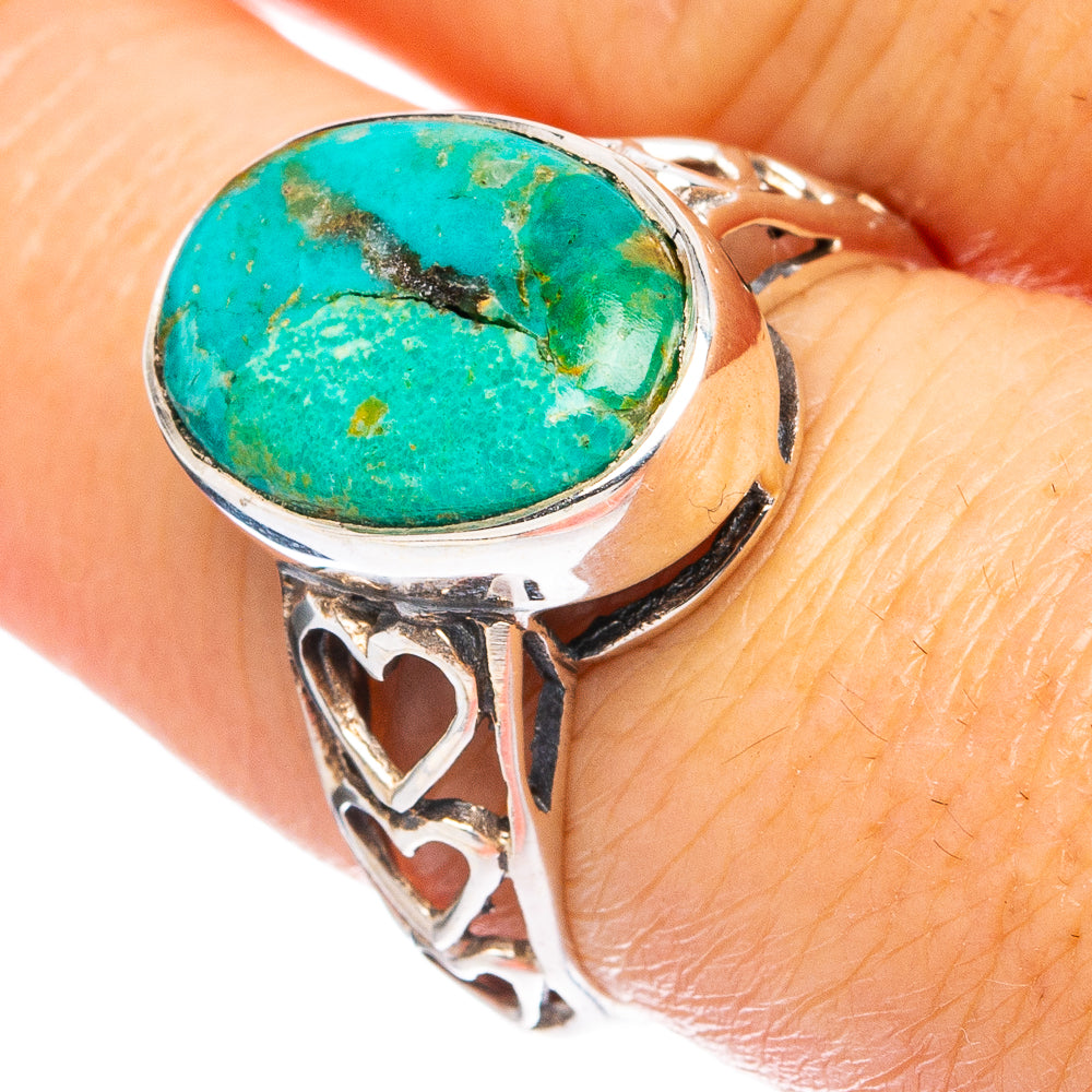 Rare Arizona Turquoise Ring Size 7.5 (925 Sterling Silver) R4780