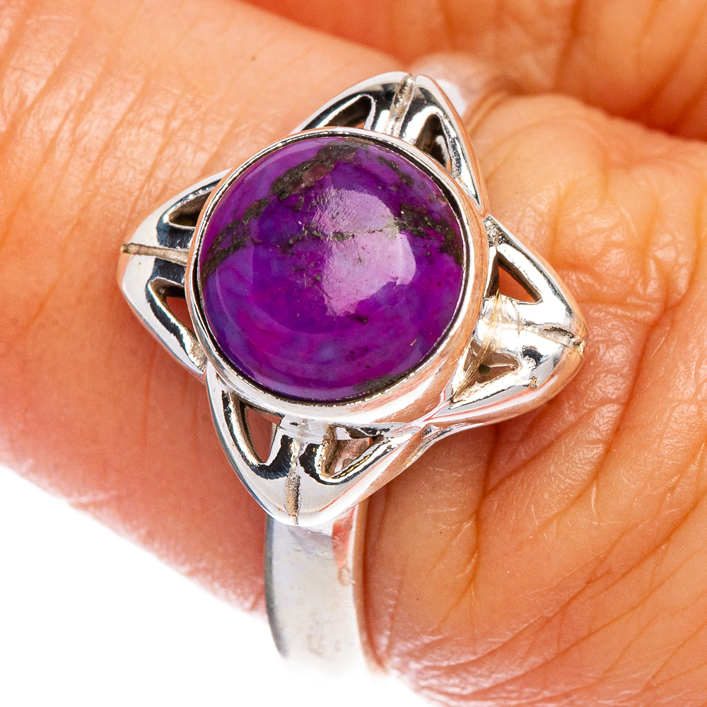 Purple Copper Composite Turquoise Ring Size 7 (925 Sterling Silver) R147288