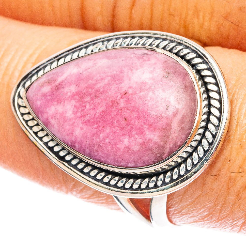 Rhodochrosite 925 Sterling Silver Ring Size 9 (925 Sterling Silver) R6128