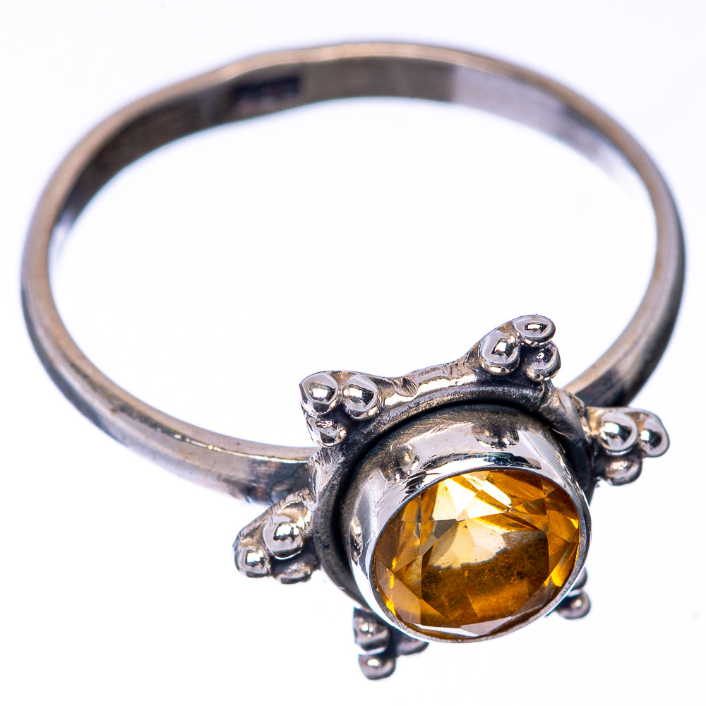 Faceted Citrine Dainty Ring Size 7 (925 Sterling Silver) R145174