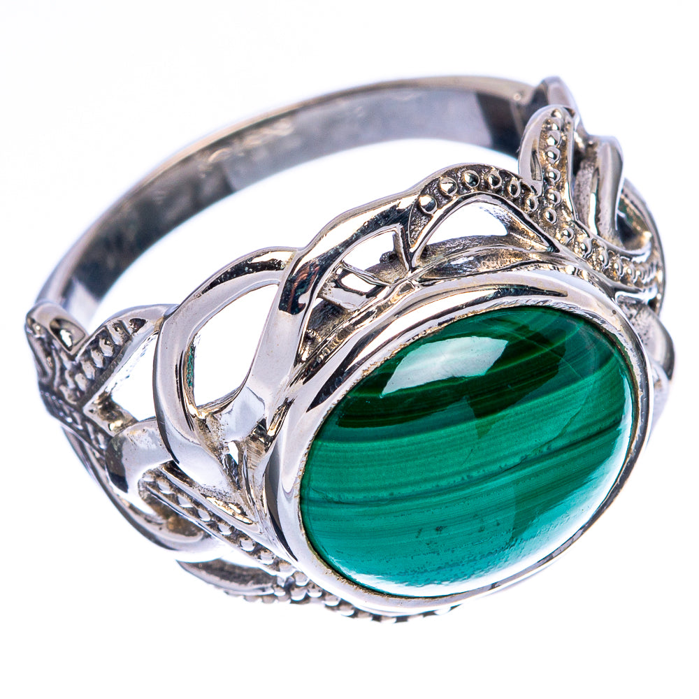Malachite Ring Size 7.75 (925 Sterling Silver) R146098