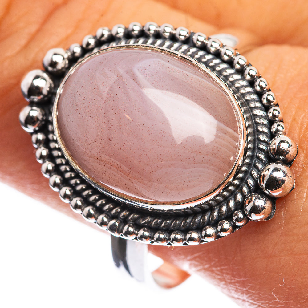Botswana Agate 925 Sterling Silver Ring Size 11
