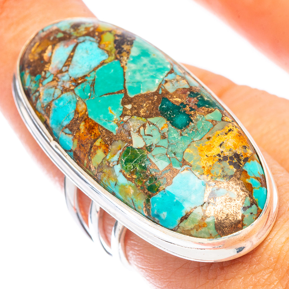 Huge Mohave Turquoise Ring Size 7.25 (925 Sterling Silver) R7113