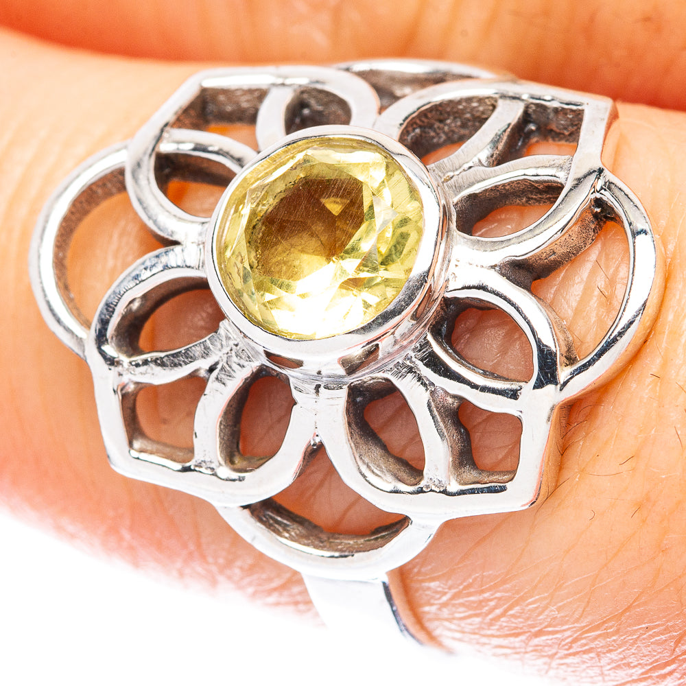 Faceted Citrine Ring Size 7.5 (925 Sterling Silver) R3060