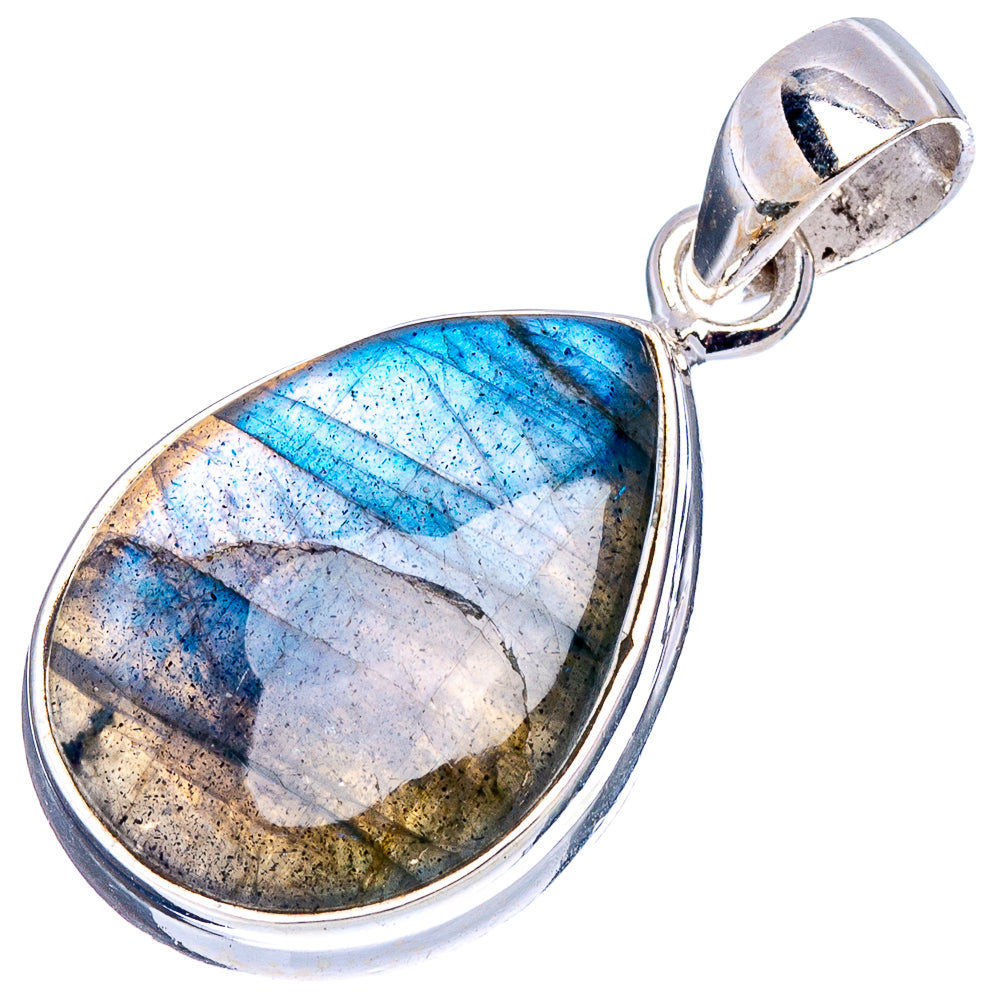 Labradorite Pendant 1 1/4" (.925 Sterling Silver)