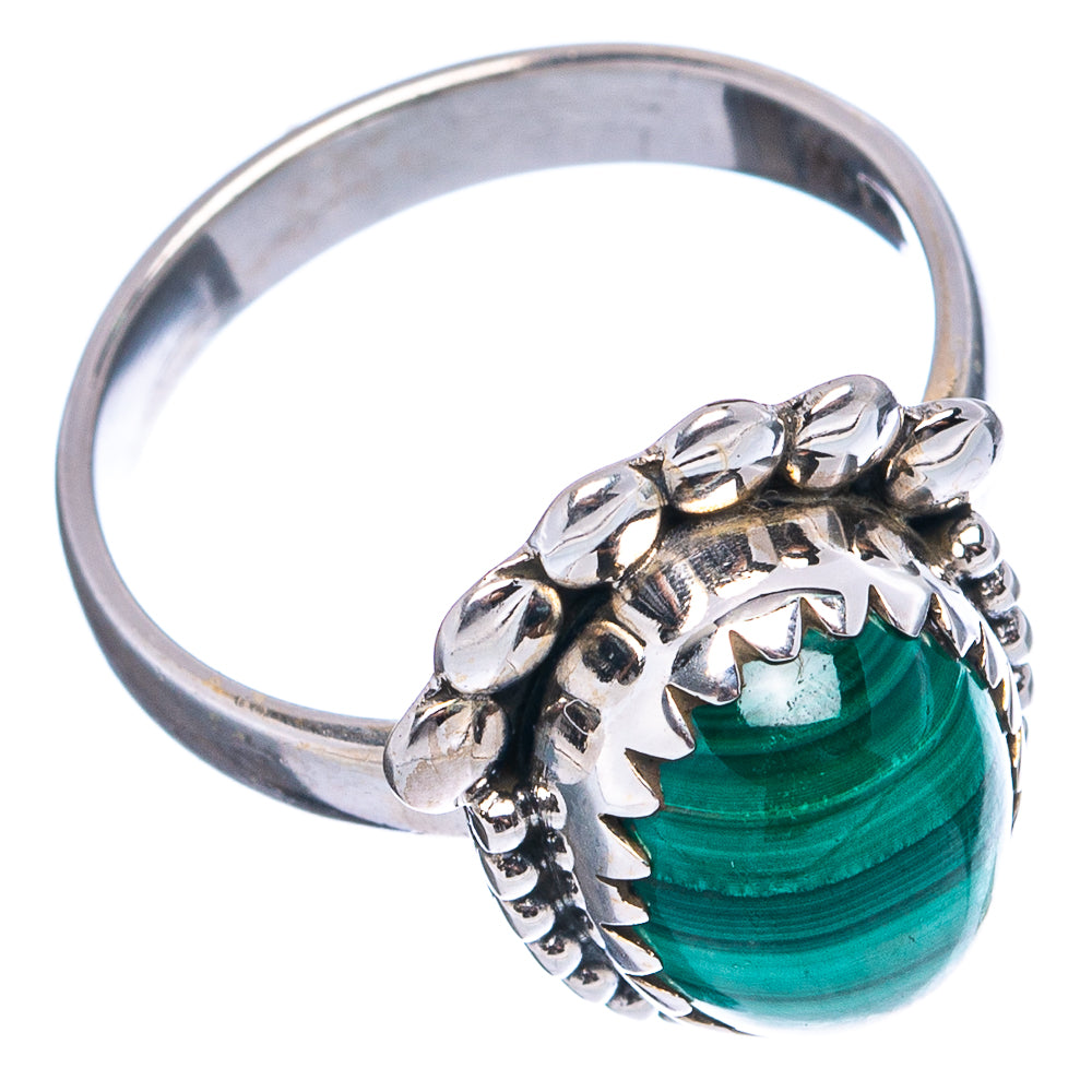 Malachite Ring Size 6.5 (.925 Sterling Silver)