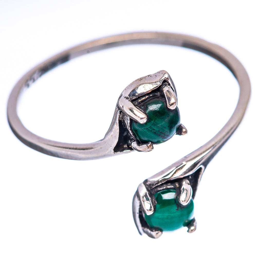 Dainty Malachite Ring Size 7 (.925 Sterling Silver)