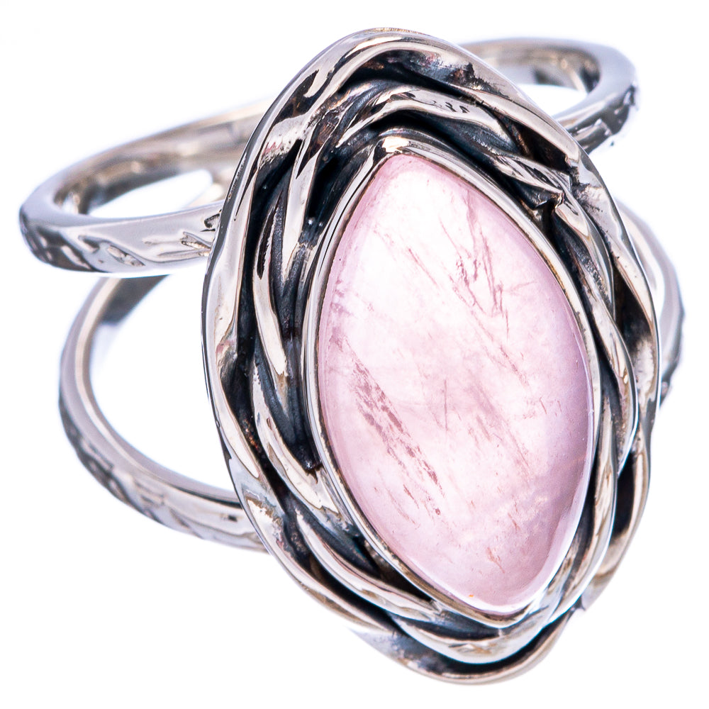 Premium Rose Quartz Ring Size 6.5 (.925 Sterling Silver)