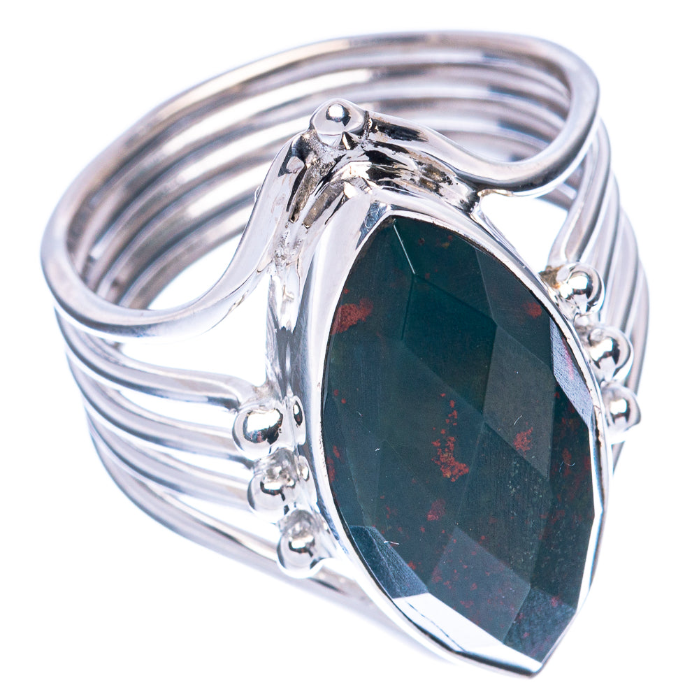 Premium Bloodstone Ring Size 9 (925 Sterling Silver) R2645