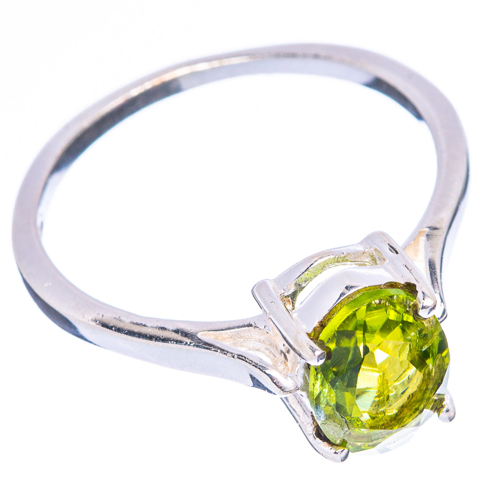 Peridot Dainty Ring Size 7.75 (925 Sterling Silver) R5900