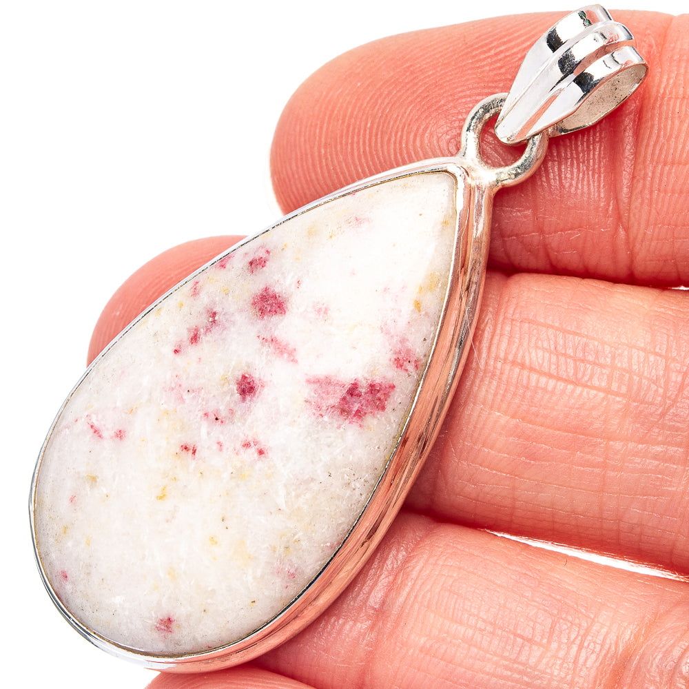 Cinnabar Pendant 1 7/8" (.925 Sterling Silver)