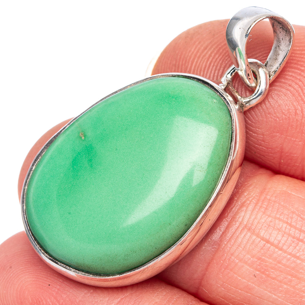 Chrysoprase Pendant 1 3/8" (925 Sterling Silver) P41438