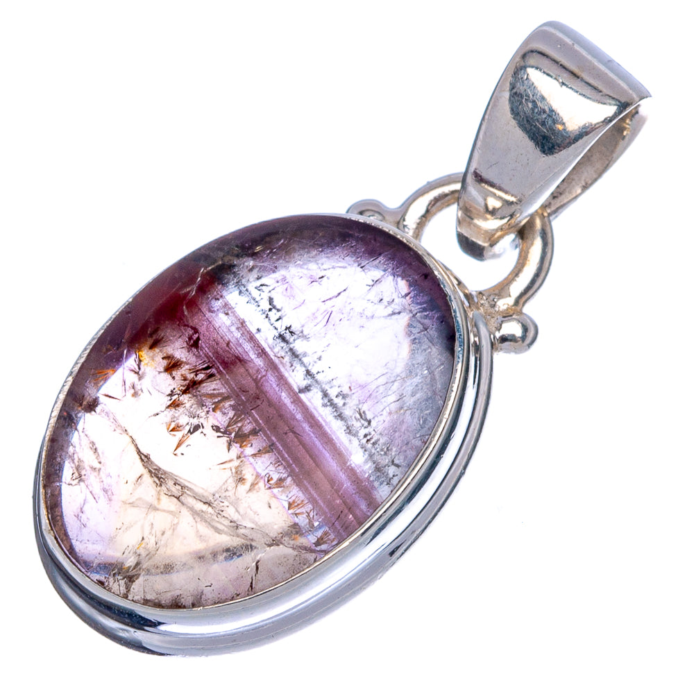 Rare Cacoxenite Amethyst Pendant 1 1/8" (925 Sterling Silver) P40426