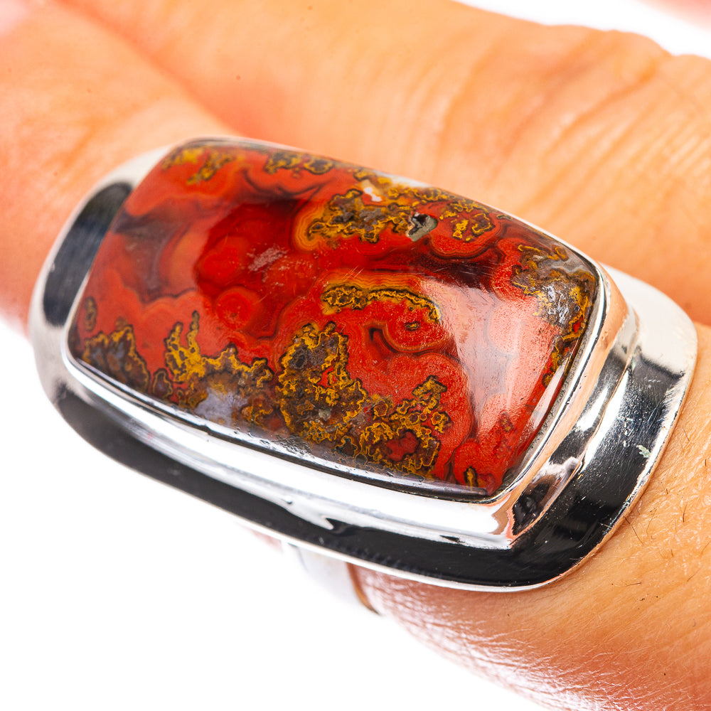 Large Moroccan Agate Ring Size 7 (925 Sterling Silver) R142472
