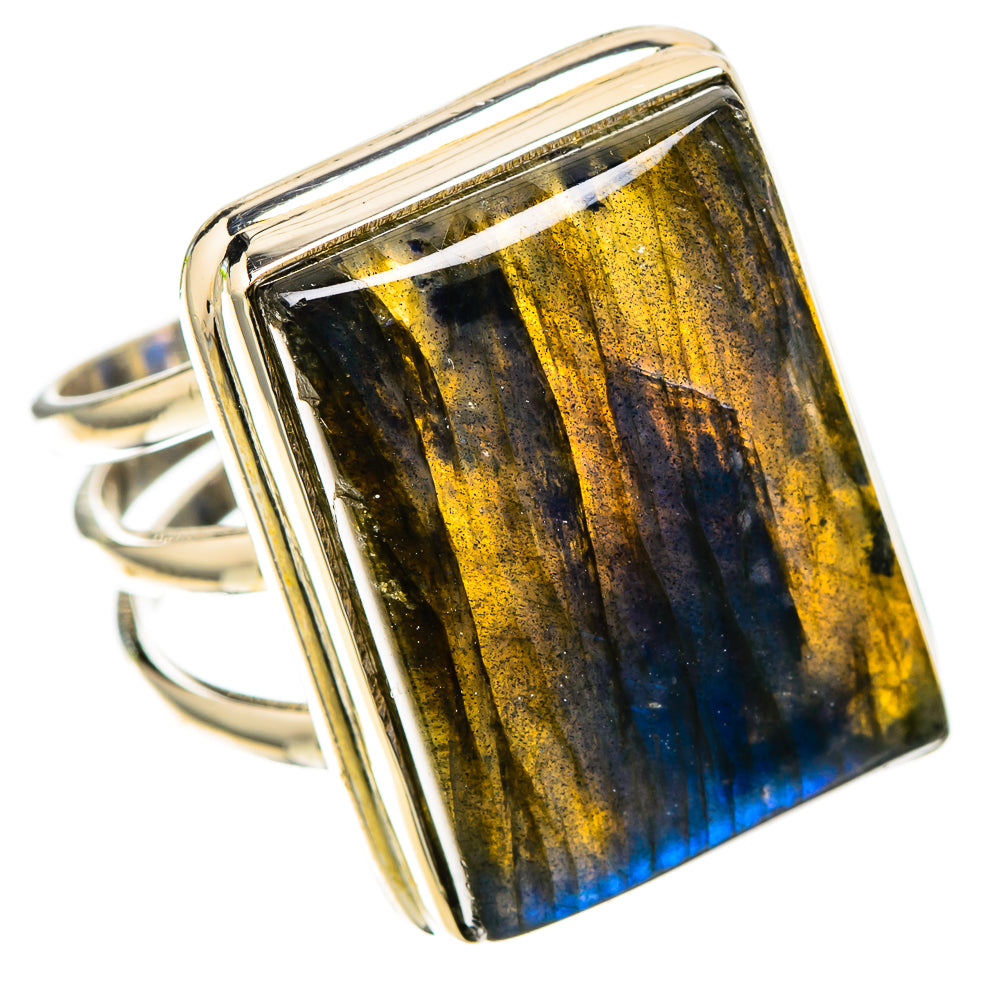 Large Labradorite Ring Size 8.75 (925 Sterling Silver) RING138022