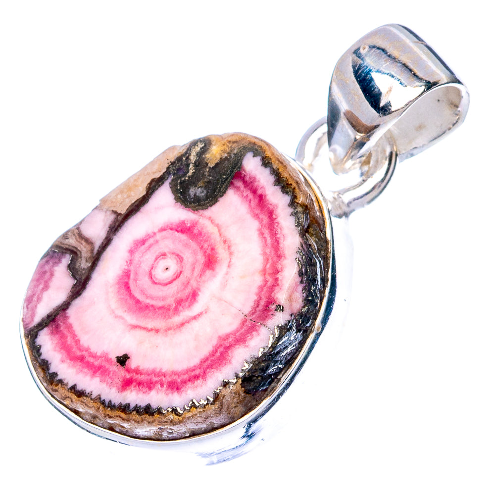 Rare Rhodochrosite Stalactite Pendant 1" (925 Sterling Silver) P42965