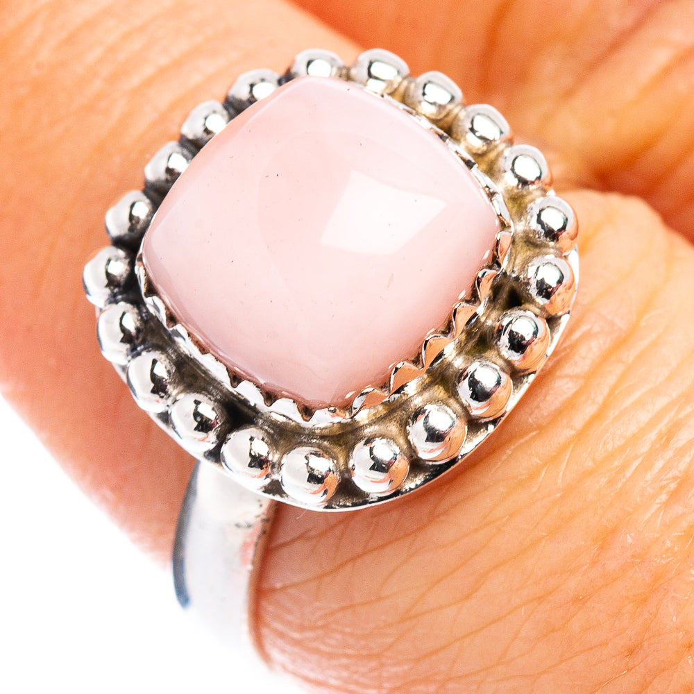 Pink Opal Ring Size 7.5 (.925 Sterling Silver)