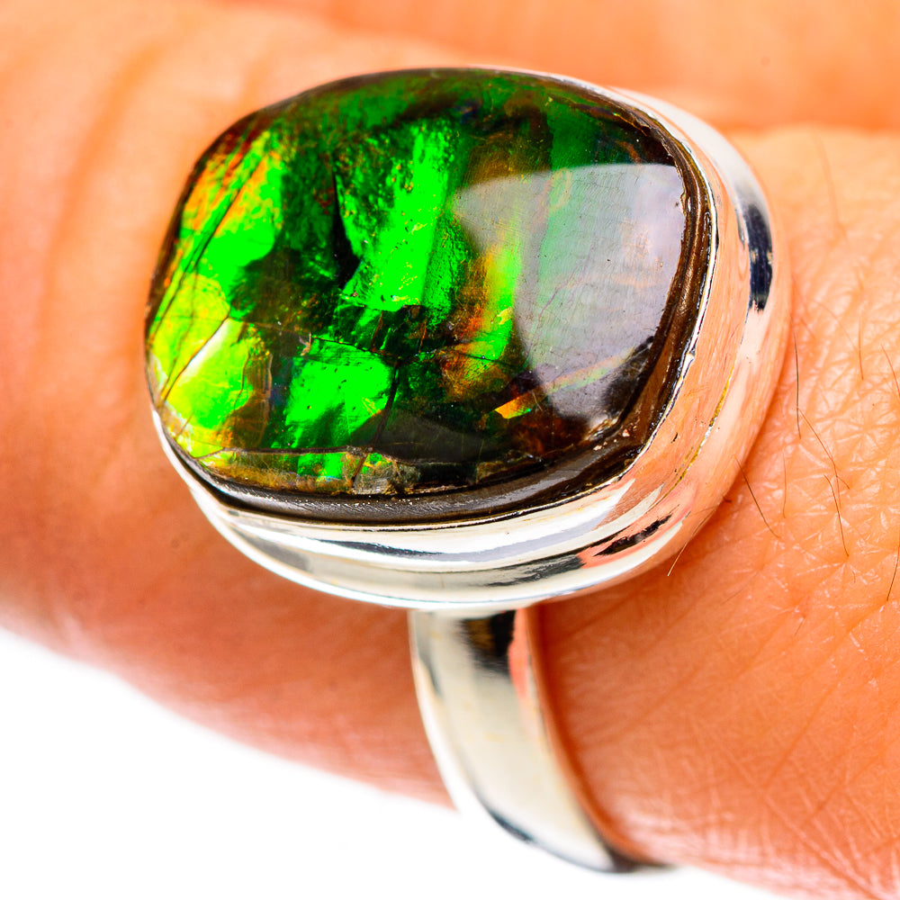 Canadian Ammolite Ring Size 8.25 (925 Sterling Silver) RING138428
