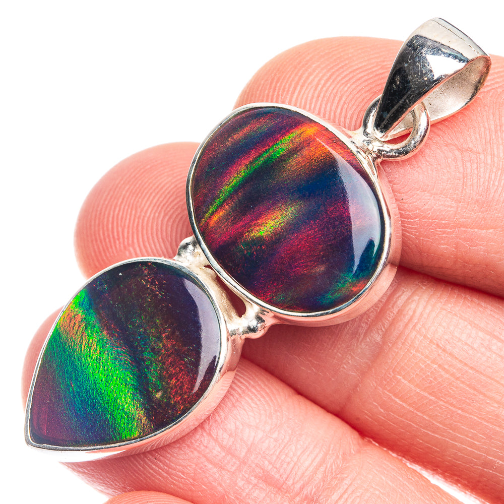 Aura Opal Pendant 1 5/8" (925 Sterling Silver) P39323