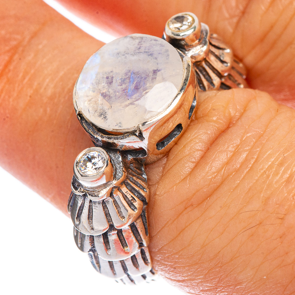 Rainbow Moonstone Ring Size 6.25 (925 Sterling Silver) R147234